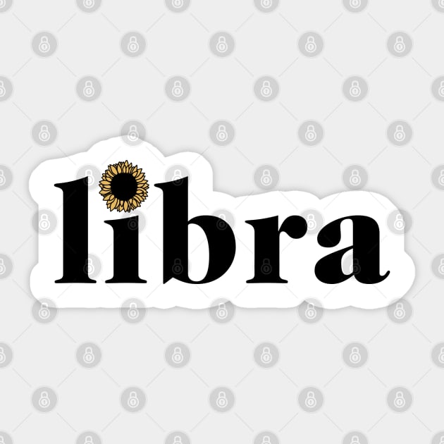 Libra Sunflower Zodiac Sticker by aterkaderk